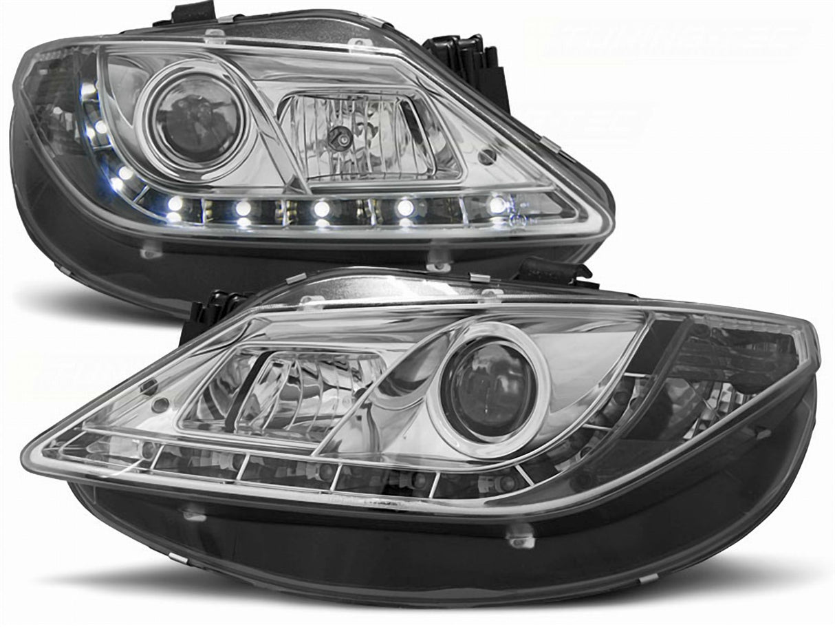Led Scheinwerfer Set für Seat Ibiza 6J 2008--2012 in chrom