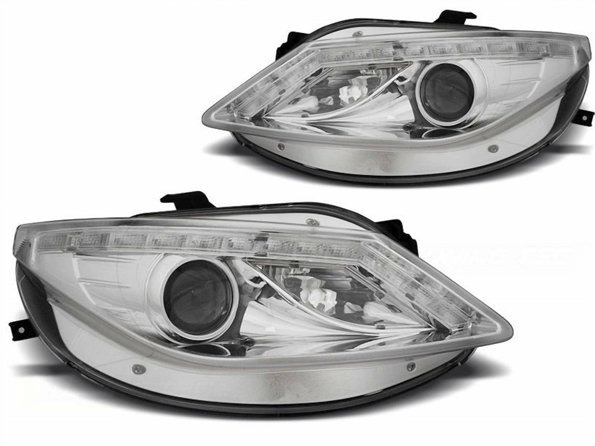 Led Scheinwerfer Set in chrom für Seat Ibiza 6J 06.2008-2012