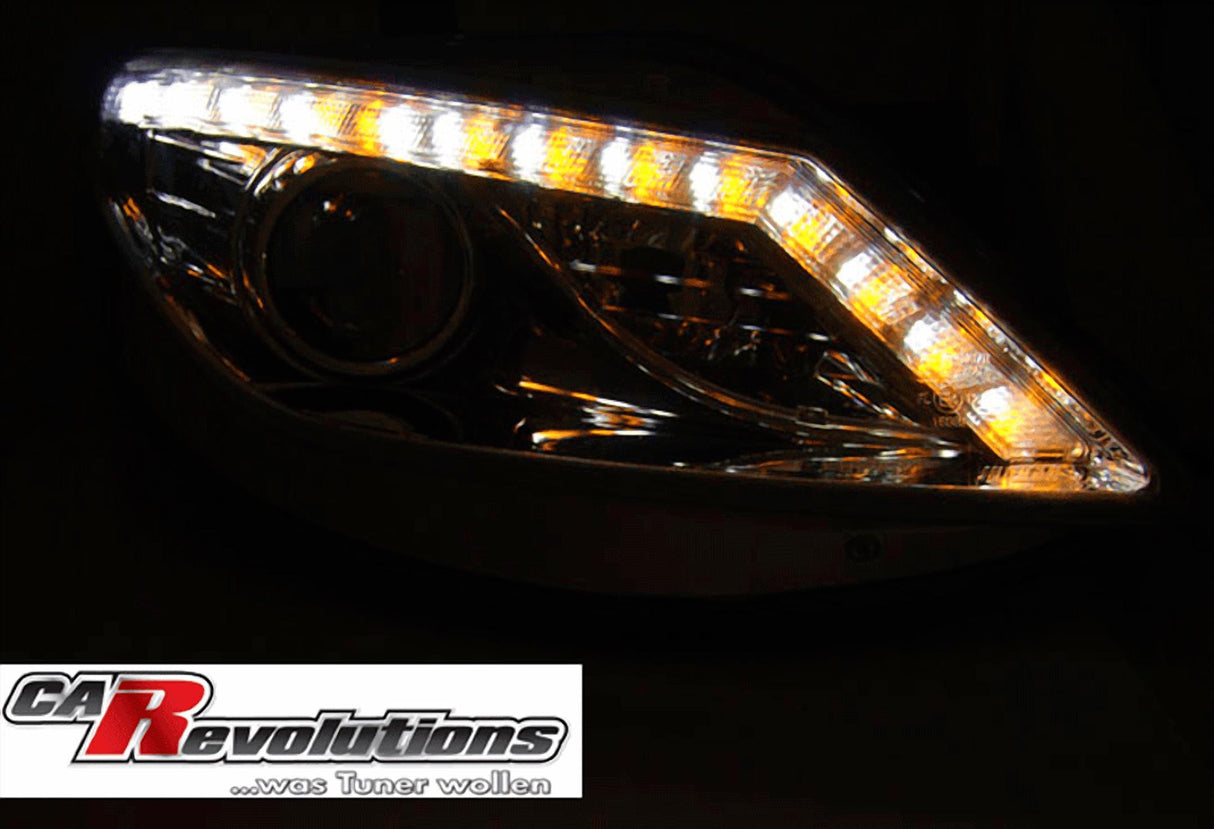 Led Scheinwerfer Set mit LED Blinker für Seat Ibiza 6J 06.2008-2012 chrom