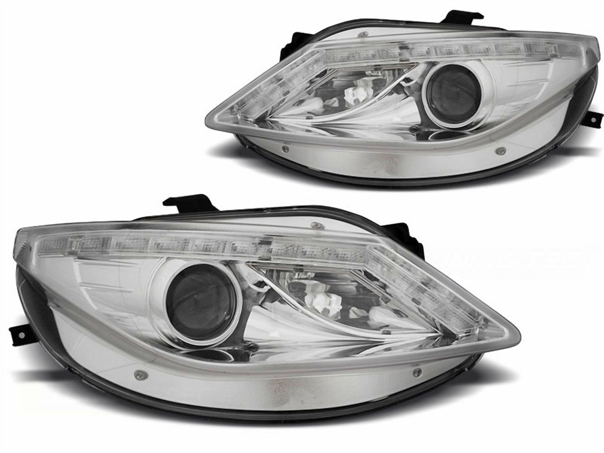 Led Scheinwerfer Set mit LED Blinker für Seat Ibiza 6J 06.2008-2012 chrom
