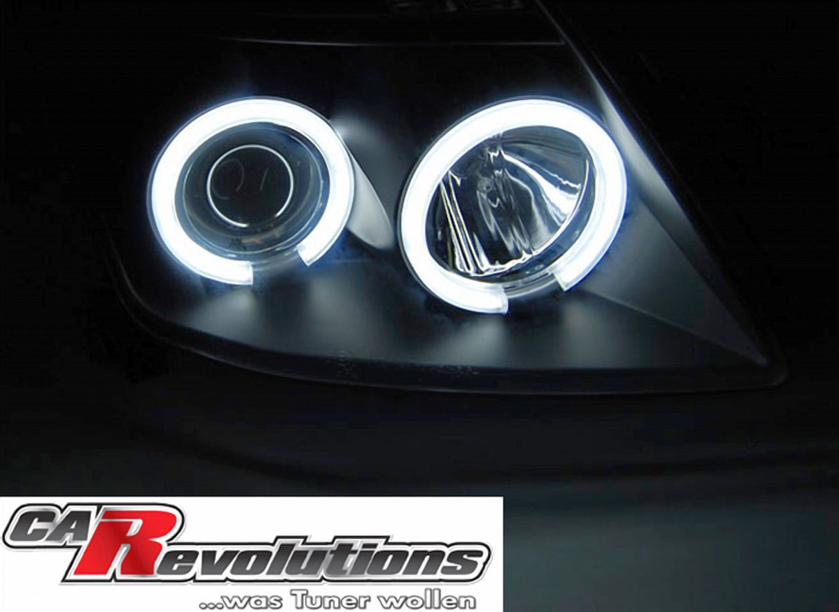 Angel Eyes Scheinwerfer Set in schwarz für Suzuki Swift 05.2005-2010 CCFL