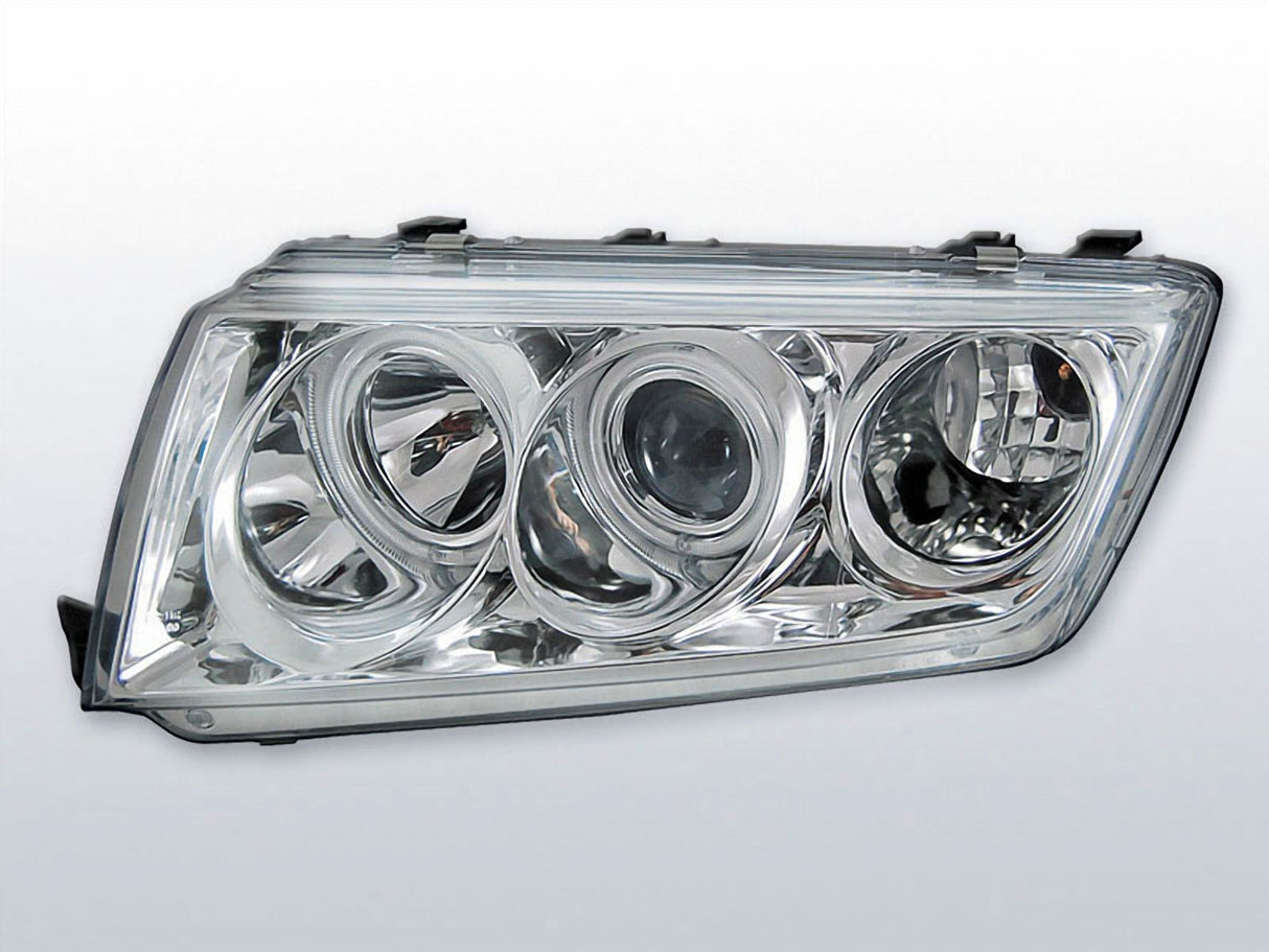 CCFL Angel Eyes Scheinwerfer Set in chrom für Skoda Fabia I 12.99-2008