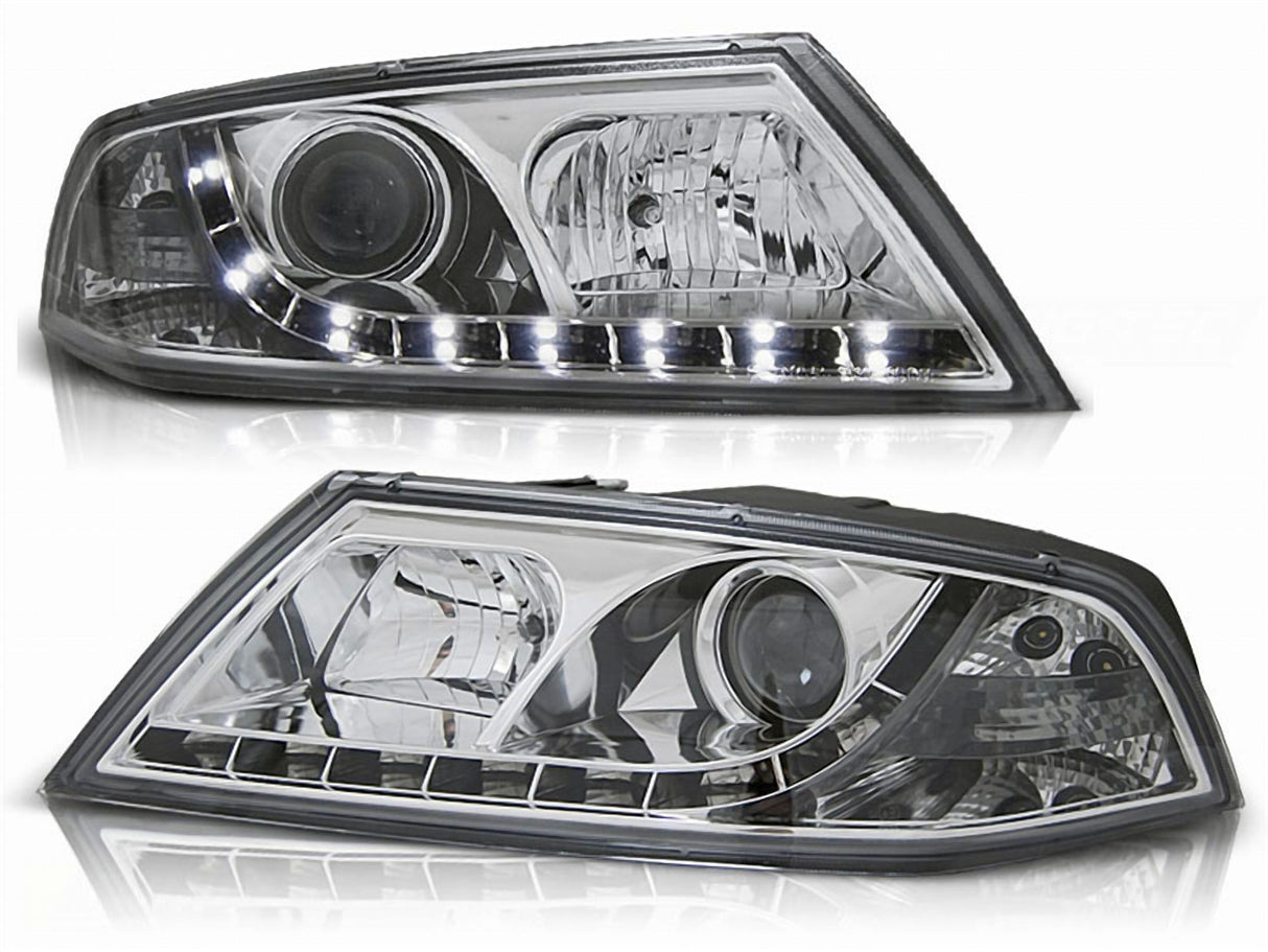 Led Scheinwerfer Set in chrom für Skoda Octavia II 03.2004-2008