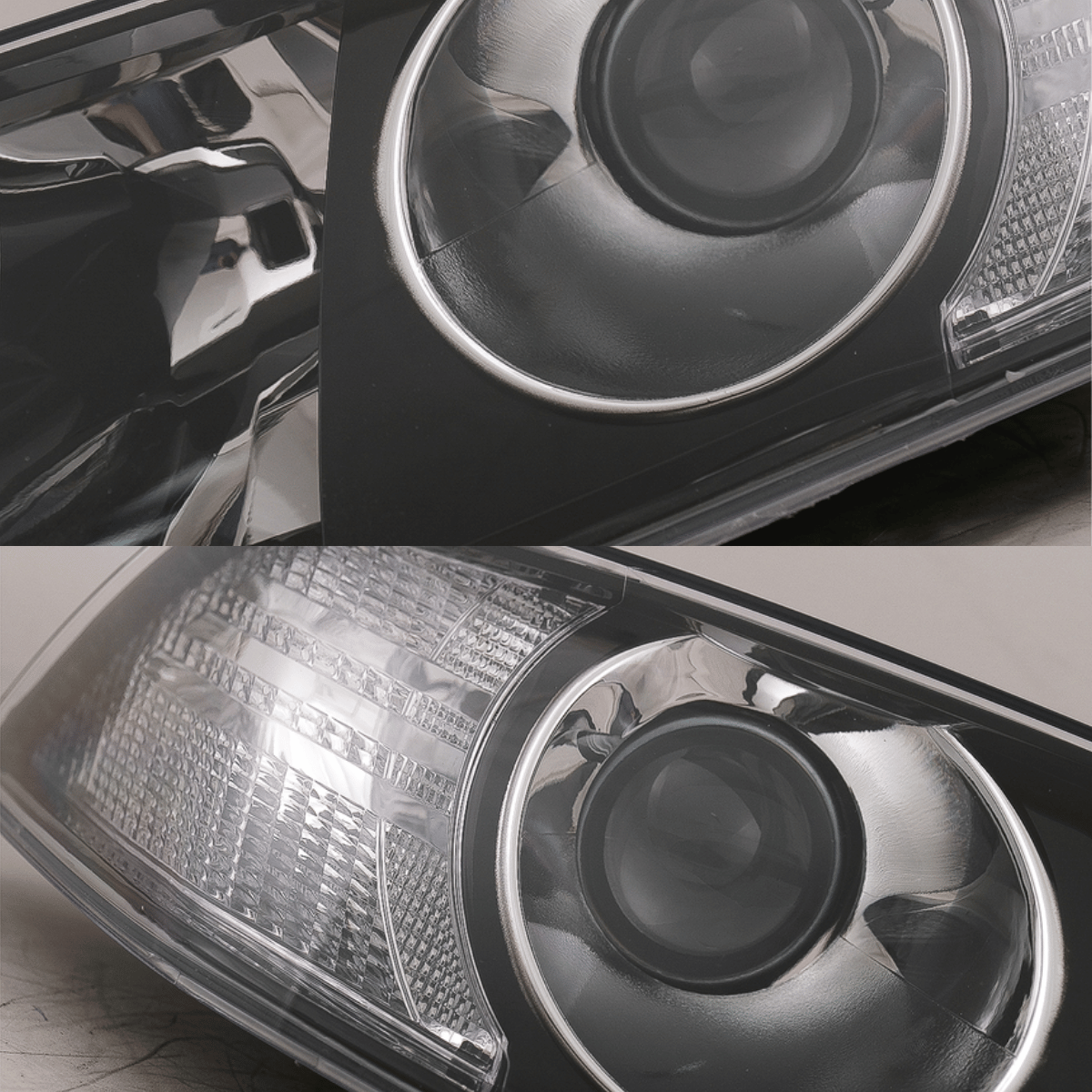 Halogen Projektor Scheinwerfer Set Schwarz für Skoda Octavia 2 1Z 2004–2008