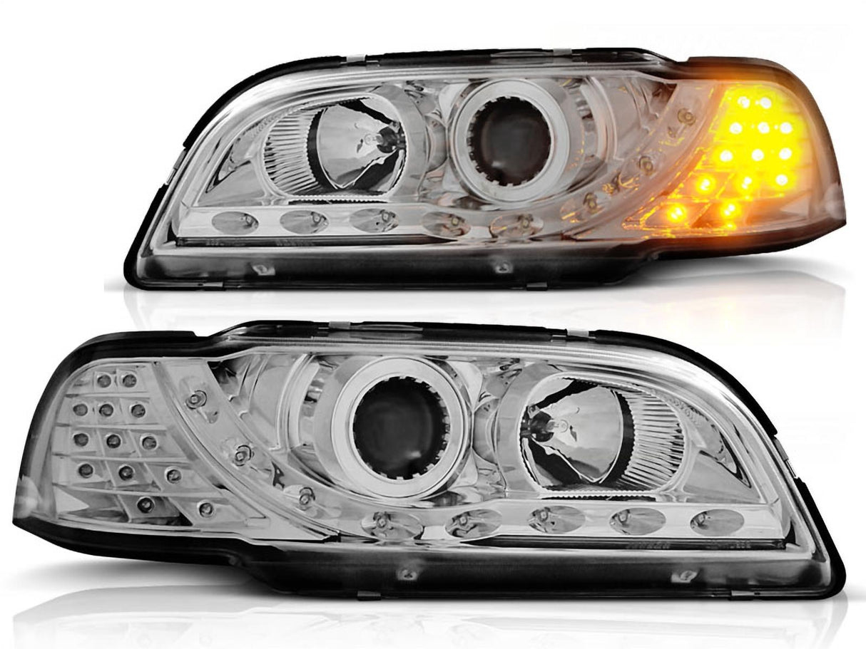 Led Scheinwerfer Set in chrom für Volvo S/V40 02.96-04.2000 - CR Tuning