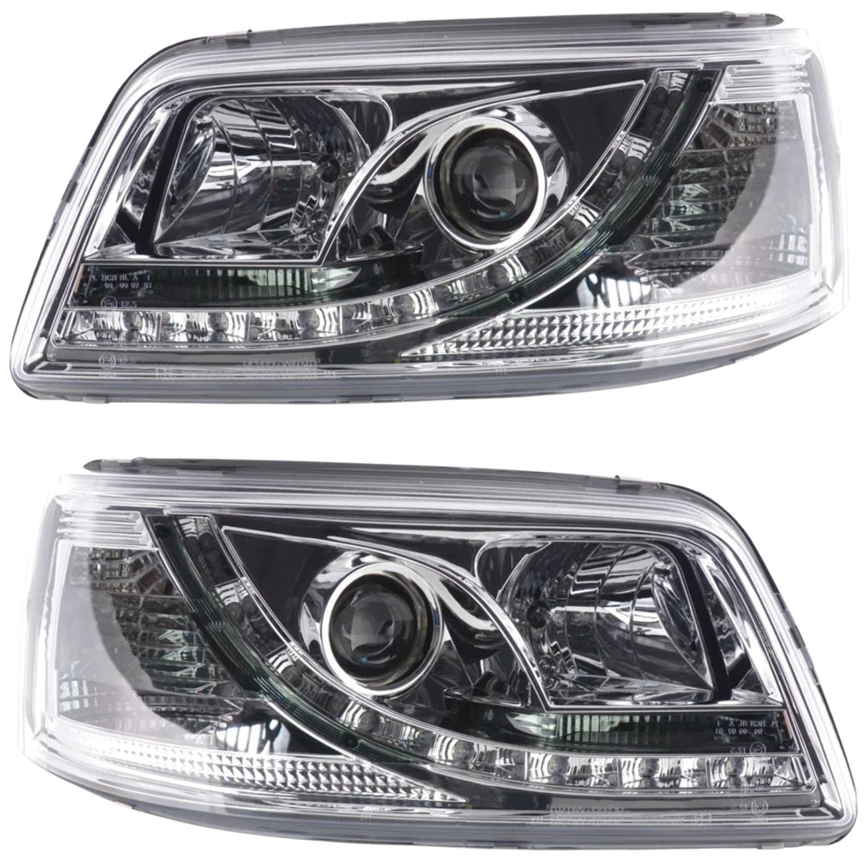Led Scheinwerfer Set chrom für VW T5 Bus Transporter Multivan Setpreis 2003-2009