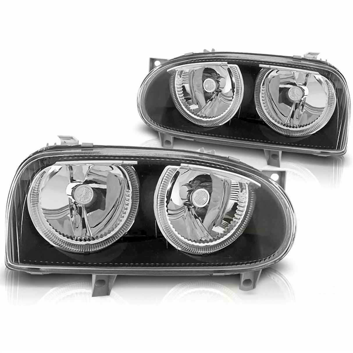 Angel Eyes Scheinwerfer Set Schwarz für VW Golf 3 09.1991–08.1997