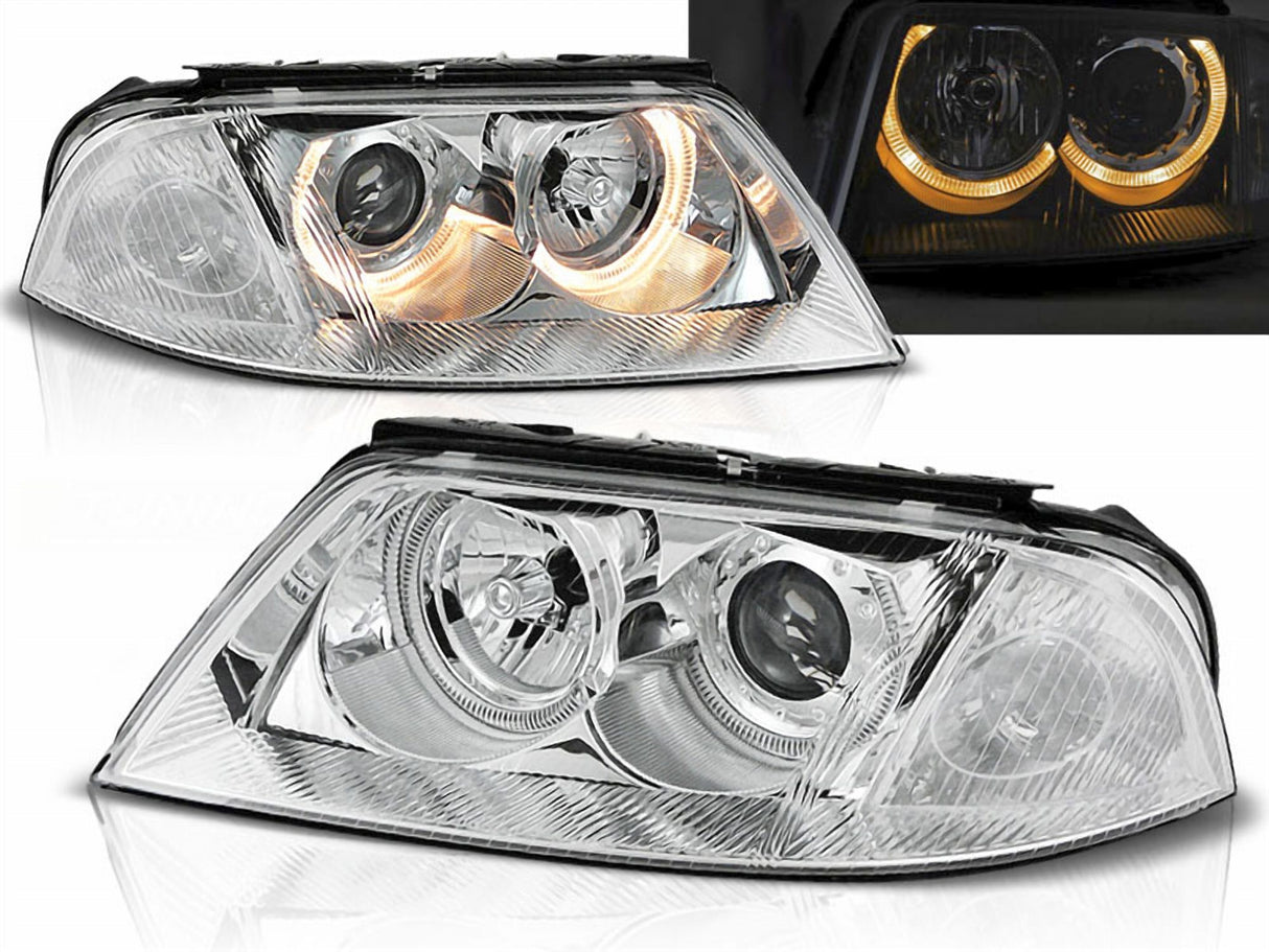Angel Eyes Scheinwerfer für VW Passat 3BG chrom