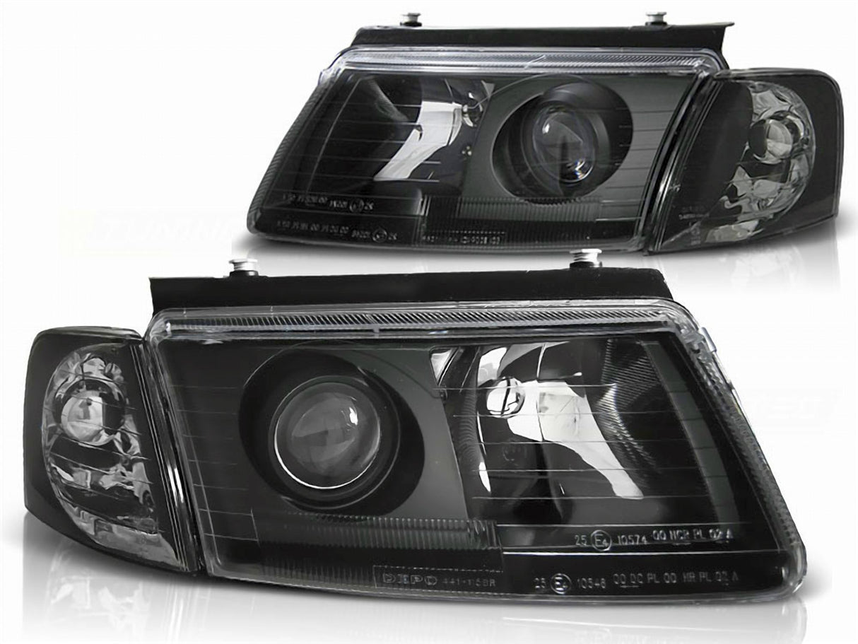 Scheinwerfer Set H7/H7 schwarz, Tuning Scheinwerfer für 11.1996-08.2000 für VW Passat B5