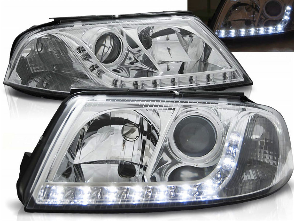 Led Scheinwerfer Set in chrom für VW Passat 3BG 2000-2004 - CR Tuning