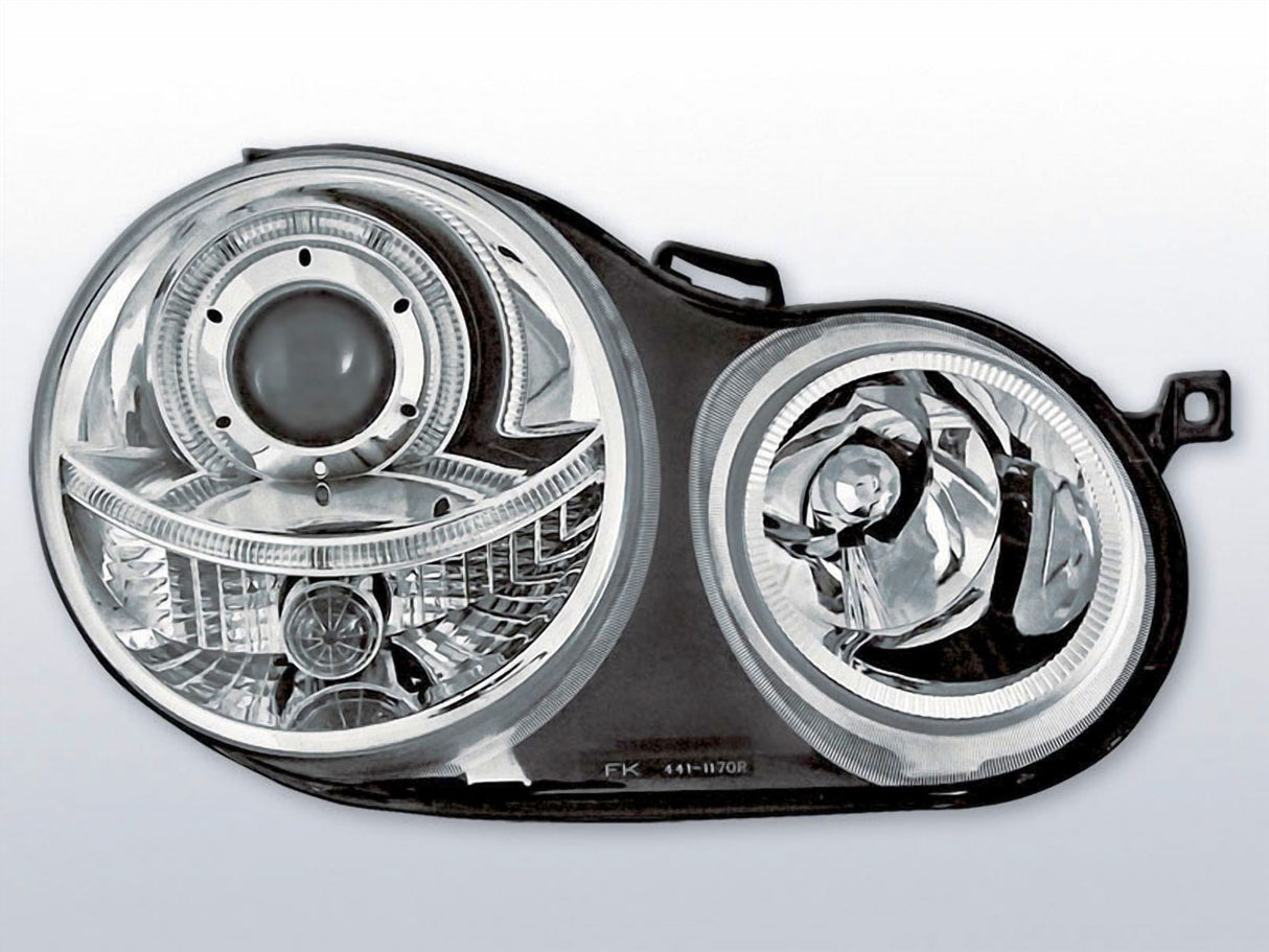 FK Scheinwerfer für Mercedes W203 C-Klasse mit Klarglas und Ringoptik, 441-1170R