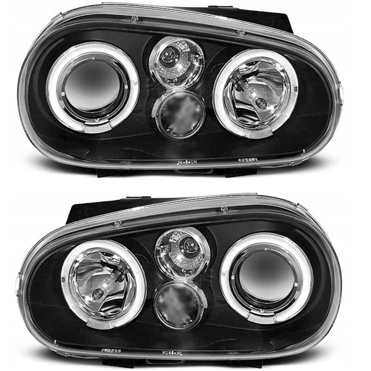 LED Angel Eyes Scheinwerfer für VW Golf IV 4 schwarz inkl NSW 09.1997-09.2003