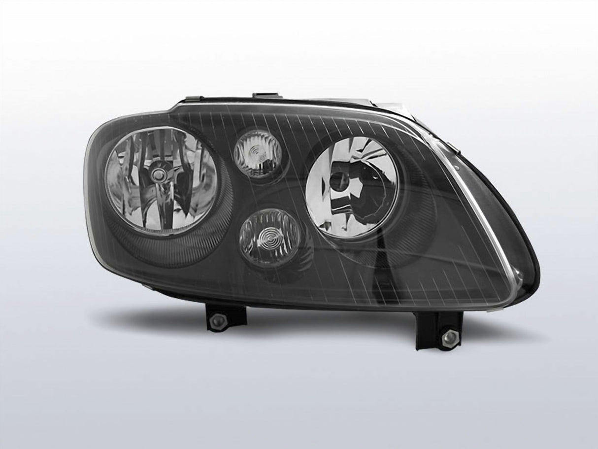 Schwarze LED-Scheinwerfer für VW Touran mit integrierten Lichtern, Tuning-Zubehör von CR-Tuning