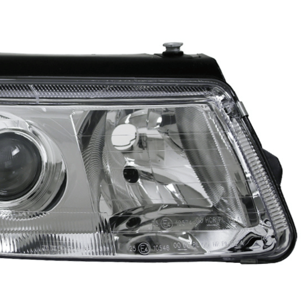 Scheinwerfer für Ford Fiesta Mk6 2002-2008 mit Klarglas und Chrom-Akzenten, LED-Optik