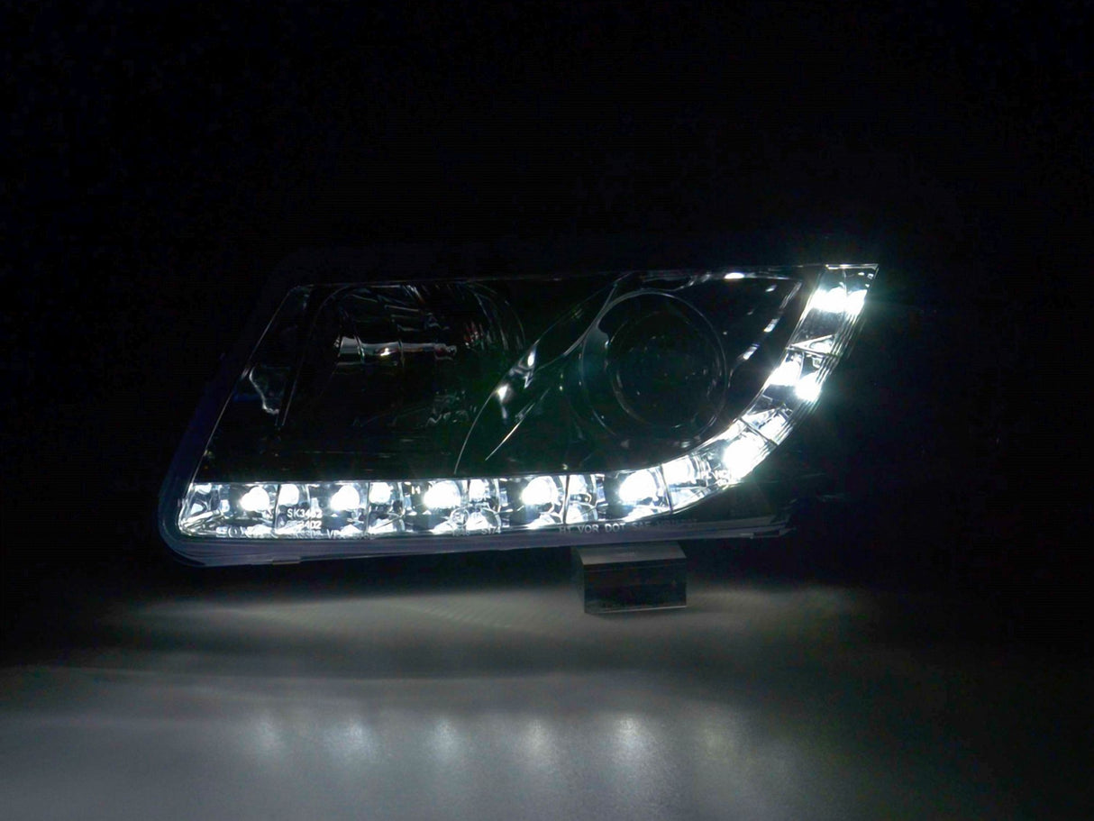 LED Scheinwerfer für Audi A4 B8 mit Tagfahrlicht-Optik, Tuning Scheinwerfer mit Tagfahrlicht