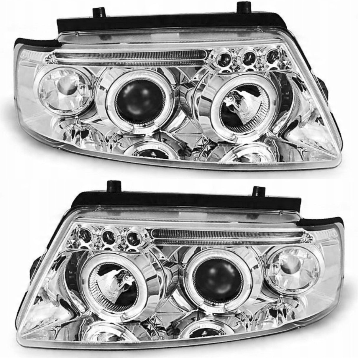 Angel Eyes Scheinwerfer Set in chrom für VW Passat B5 3B 11.1996-08.2000