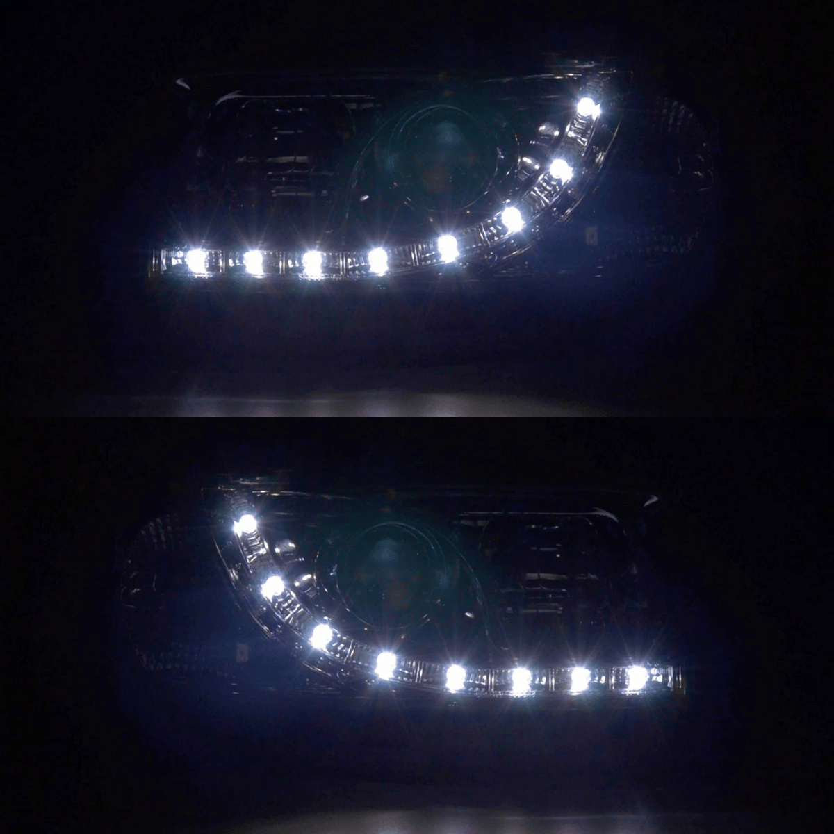 Led Scheinwerfer in chrom kurzer Vorderwagen für VW T4 Bus 1990-2003 - CR Tuning