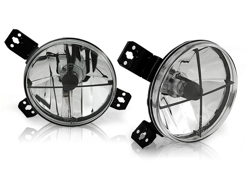 CR-Tuning runde LED Scheinwerfer Paar für KFZ Tuning, klare Optik mit Halterung