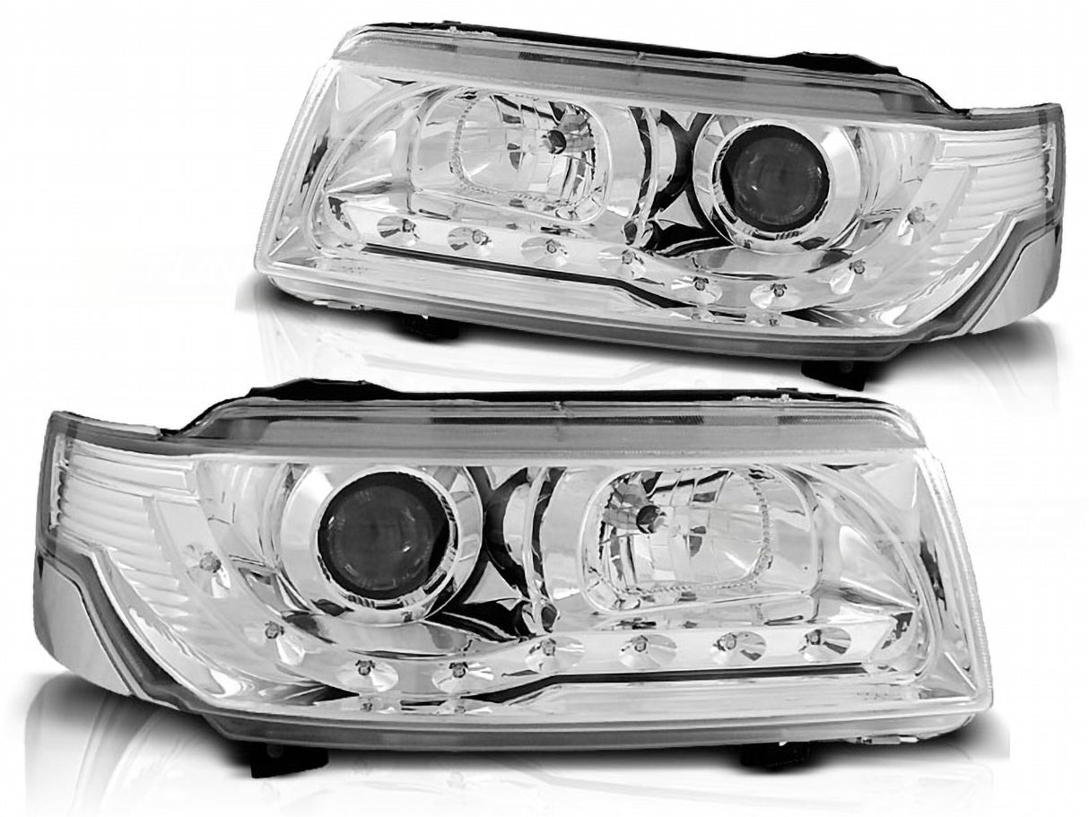 LED Scheinwerfer Set Chrom für VW Passat 35i B4 Limousine & Variant 1993–1997 mit LED Standlicht