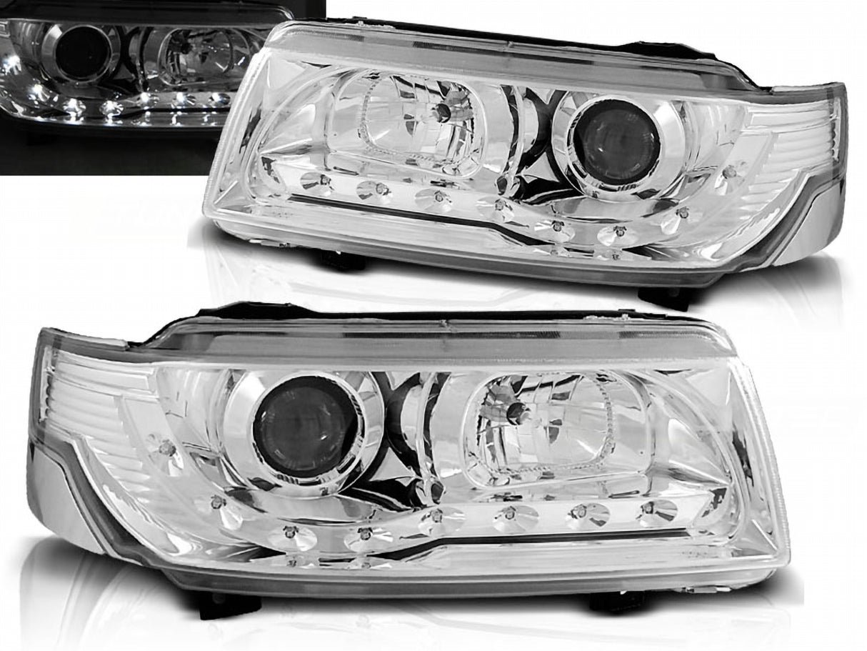 LED Scheinwerfer Set Chrom für VW Passat 35i B4 Limousine & Variant 1993–1997 mit LED Standlicht