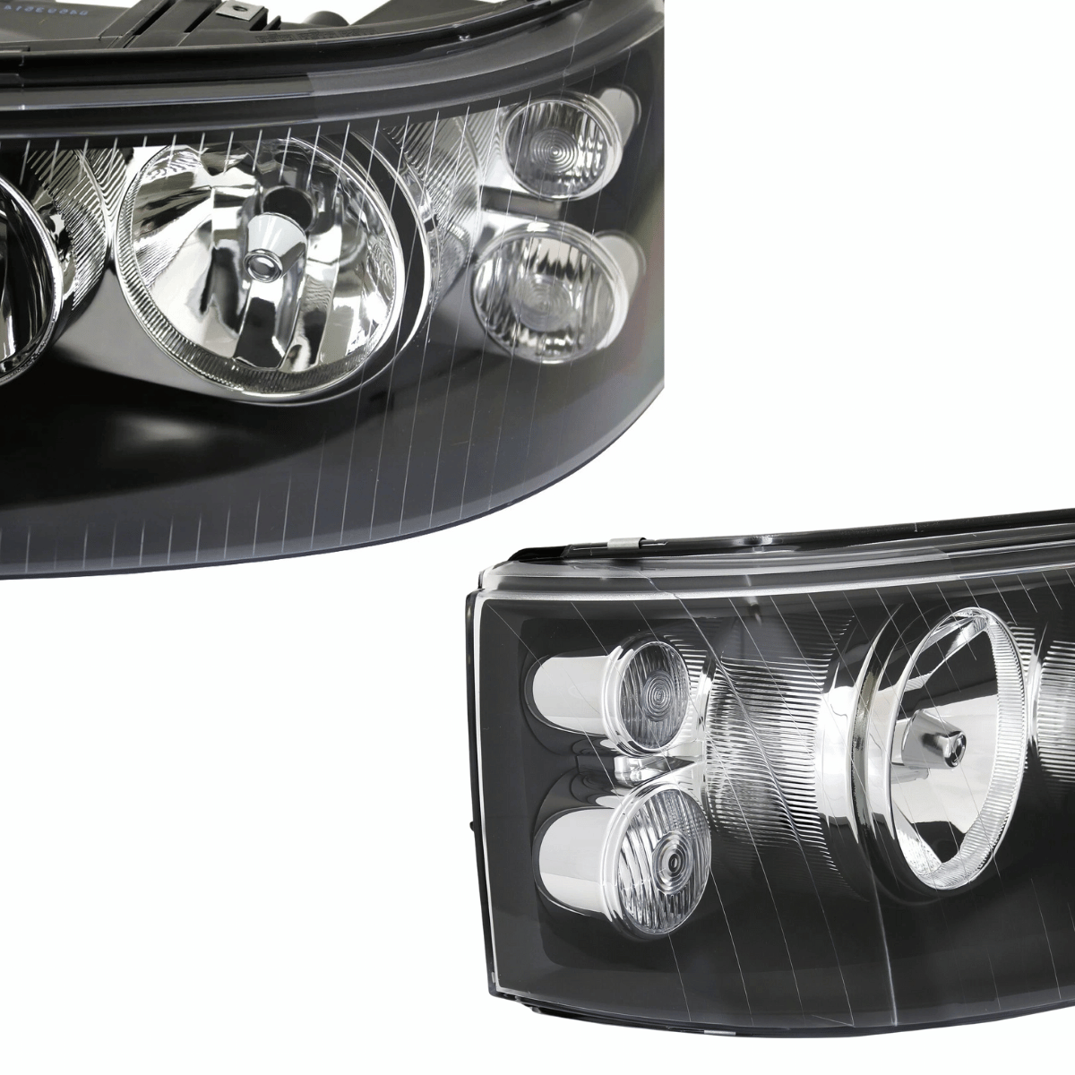 Schwarze LED-Scheinwerfer für Chevrolet Silverado 2007-2013, Tagfahrlicht, Klarglas