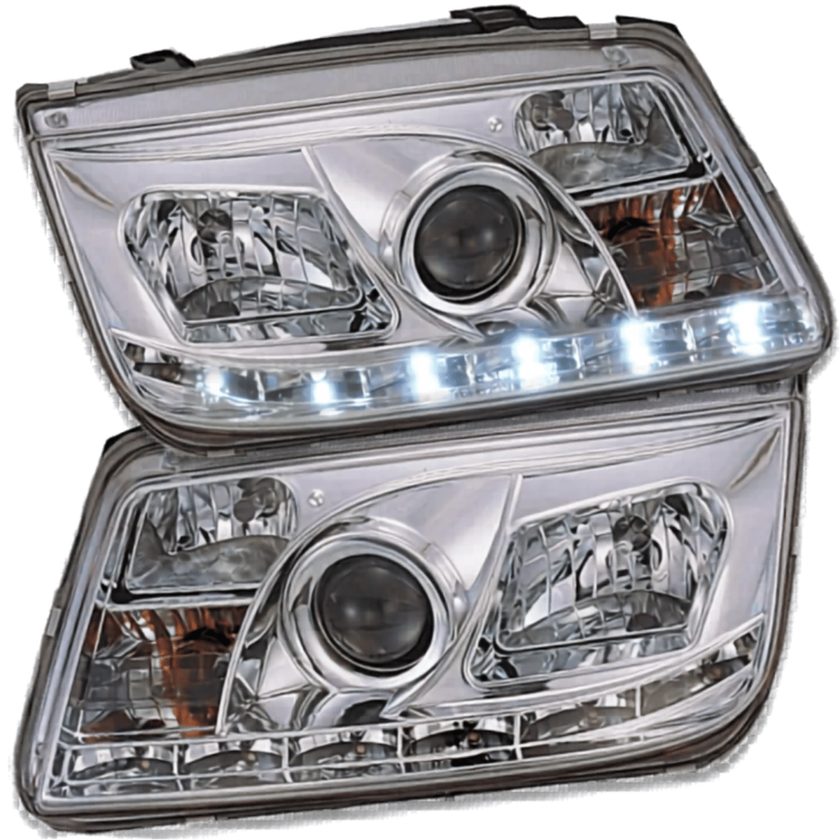 LED Scheinwerfer für VW Golf 6 mit Tagfahrlicht-Leiste und Klarglasoptik