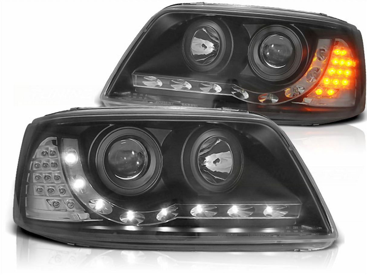 Led Scheinwerfer Set für VW T5 04.2003-08.2009 schwarz