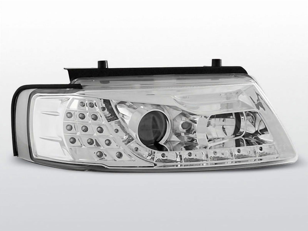 Chrom LED Scheinwerfer für VW Passat B5 1996-2000, klare Optik