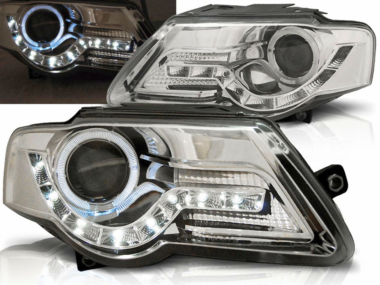 Led Scheinwerfer Set in chrom für VW Passat B6 3C 03.2005-2010 - CR Tuning
