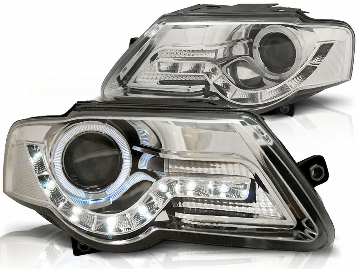 Led Scheinwerfer Set in chrom für VW Passat B6 3C 03.2005-2010 - CR Tuning