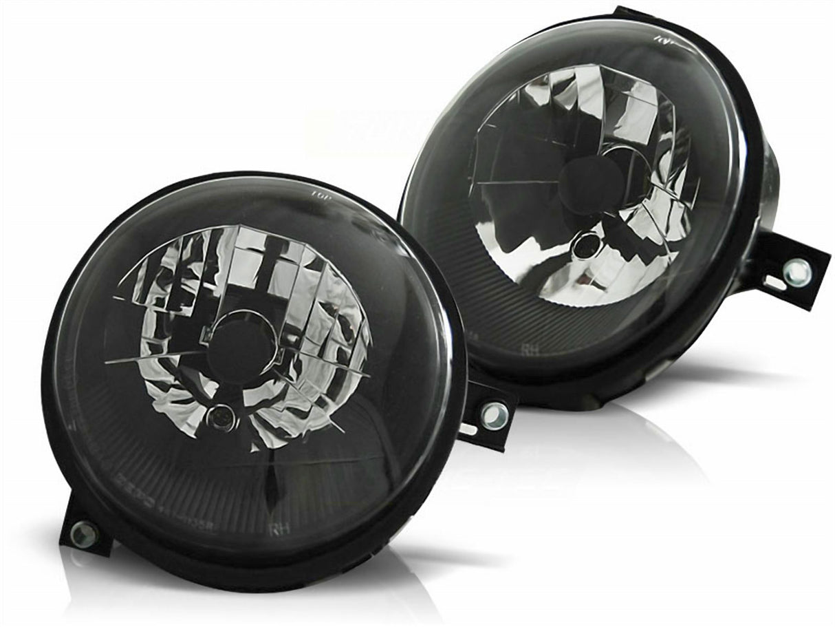 Scheinwerfer Set VW Lupo 98-05 schwarz, schwarze Frontscheinwerfer für den VW Lupo, Tuning Scheinwerfer