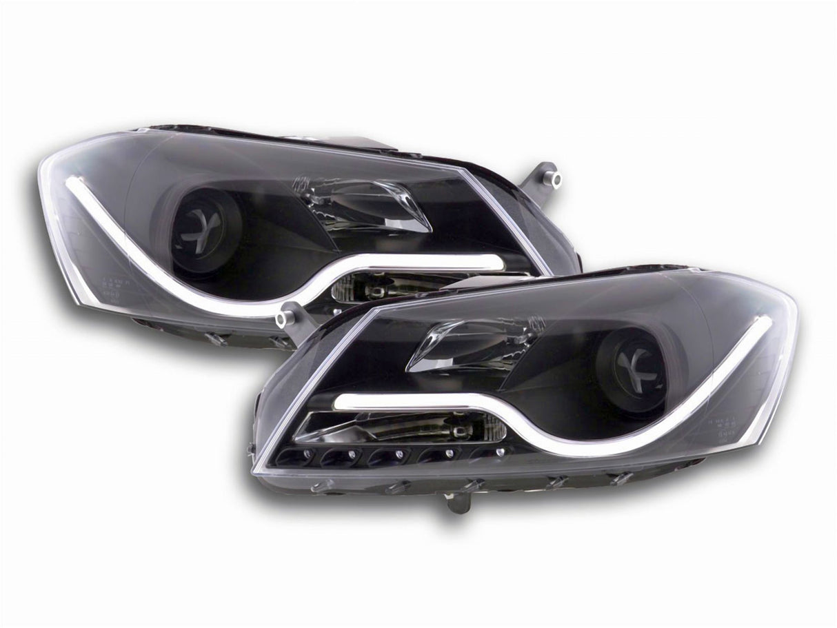 Schwarze LED Scheinwerfer mit Tagfahrlicht für VW Passat 3C von CR-Tuning