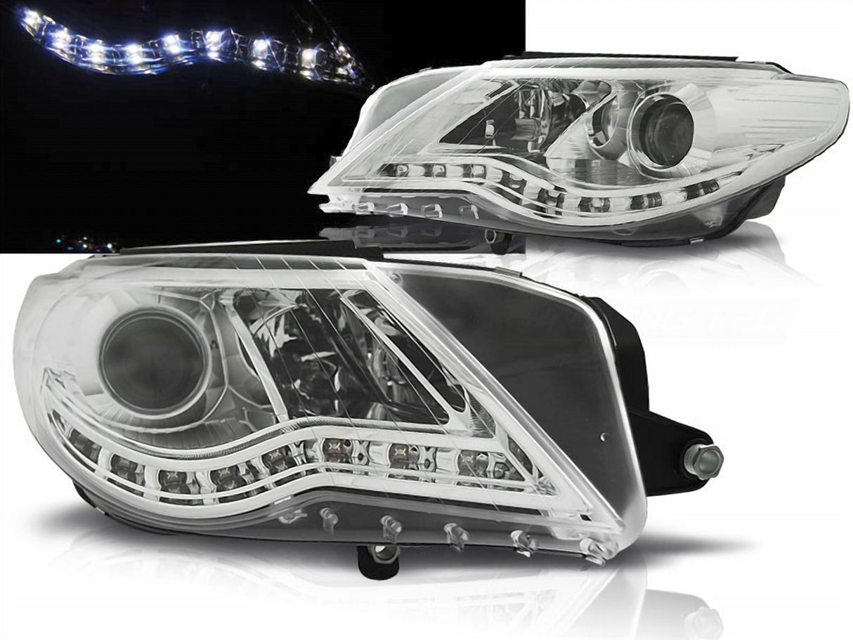 Led Scheinwerfer Set in chrom für VW Passat CC 2008-2012