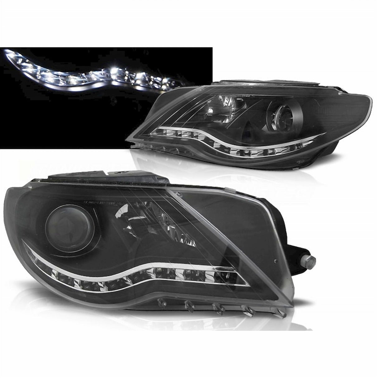 LED Standlicht Scheinwerfer Set Schwarz für VW Passat CC 2008–2012