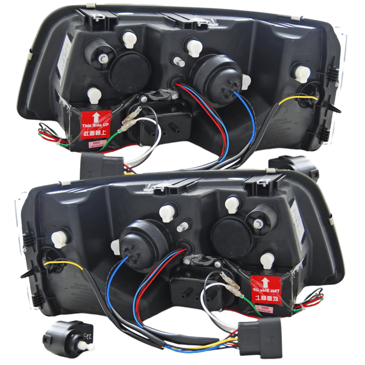 LED Tagfahrlicht Scheinwerfer Set für VW T5 04.2003-08.2009 schwarz