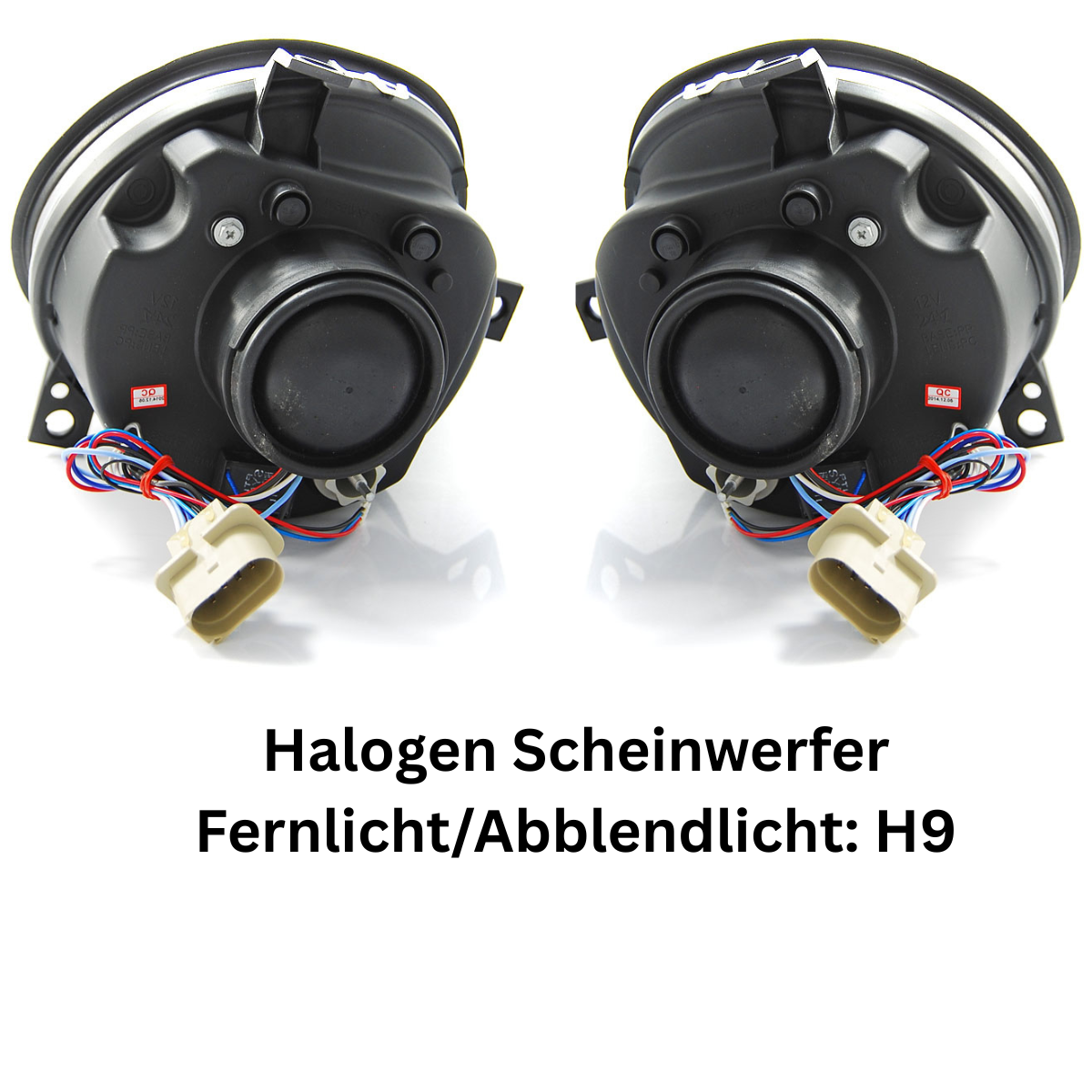 LED Angel Eyes Scheinwerfer Set Schwarz für VW Lupo 1998–2005 mit LED Standlicht