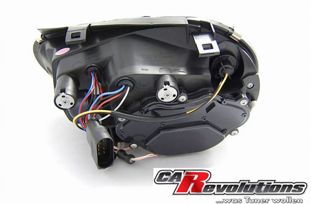 CCFL Angel Eyes Scheinwerfer für VW Golf 4 IV 09.1997-09.2003 in schwarz