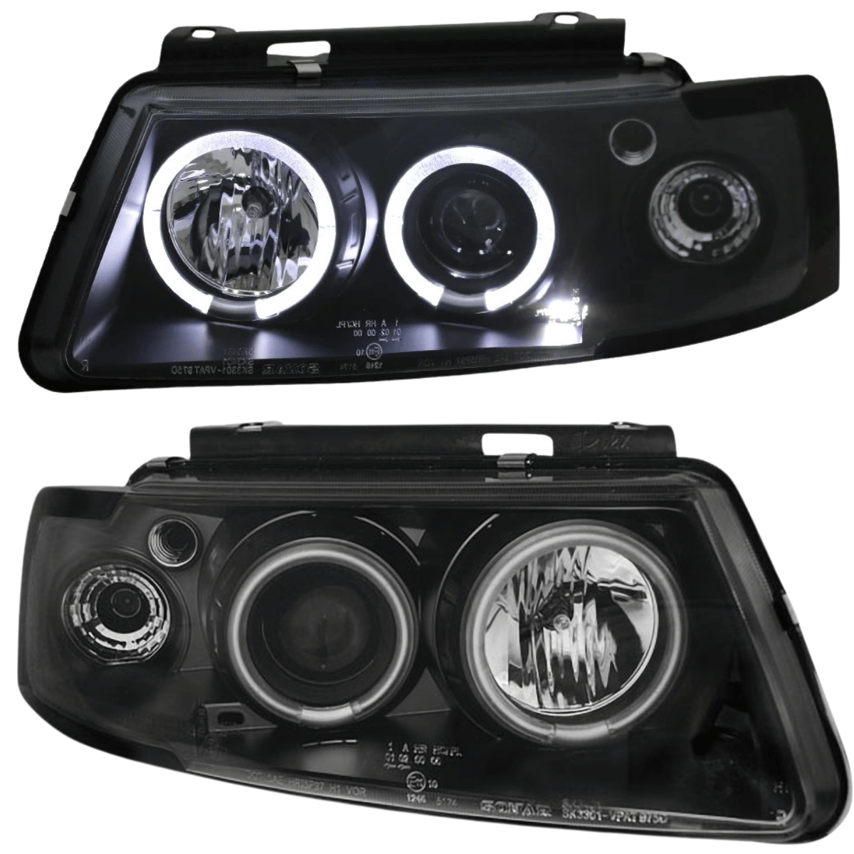 Angel Eyes CCFL Scheinwerfer Set Schwarz für VW Passat B5 3B 1996–08/2000
