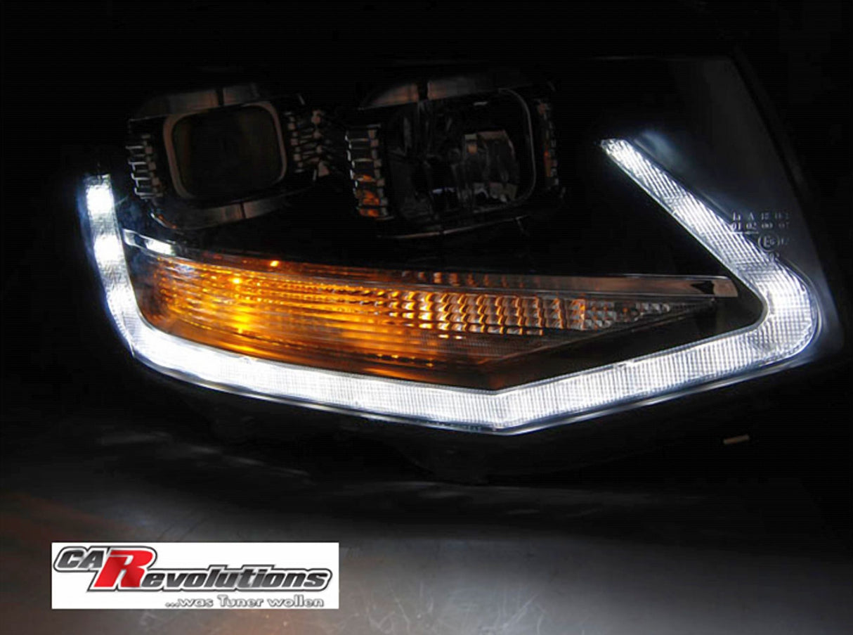 LED Scheinwerfer für VW Golf 7 mit Tagfahrlicht-Optik, Tuning Scheinwerfer mit Blinker und Positionslicht