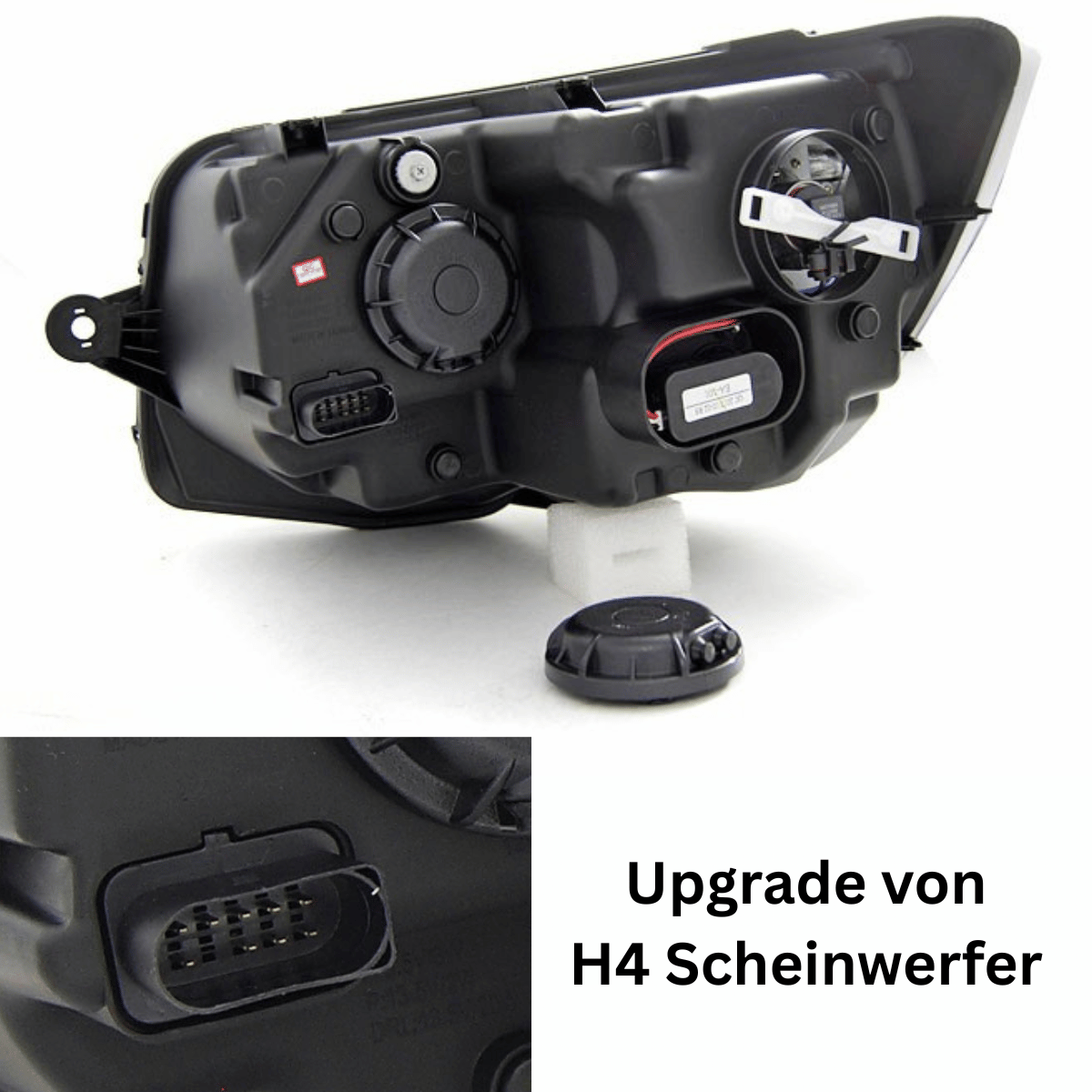 Rückseite H4 Scheinwerfer für Auto Upgrade mit Anschluss und Kappe, CR-Tuning