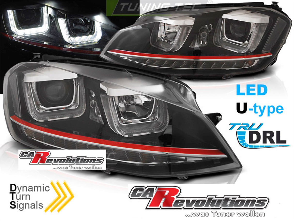 LED Scheinwerfer mit dynamischen Blinkern für VW Golf 7 VII, Tagfahrlichter, CR-Tuning