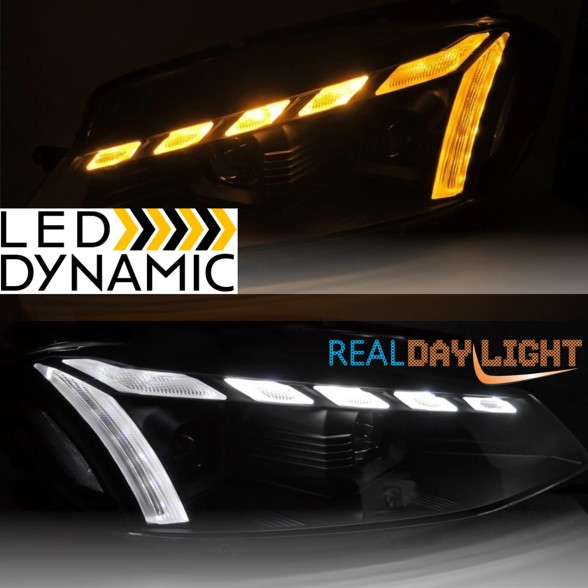 LED Scheinwerfer Set Chrom für VW Golf 7.5 VII 2017–2019 Hatchback & Variant mit Welcome Light, LED DRL & dynamischen Blinkern