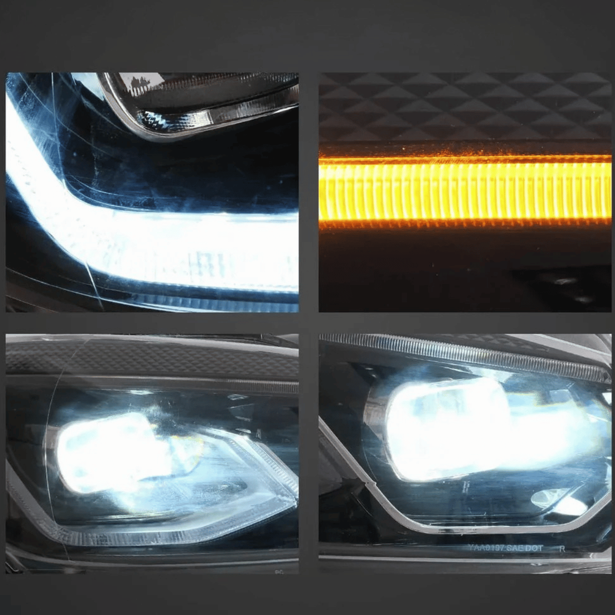Voll LED Scheinwerfer Set Schwarz für VW Golf 6 VI 2008–2013 Hatchback & Variant mit Welcome Light