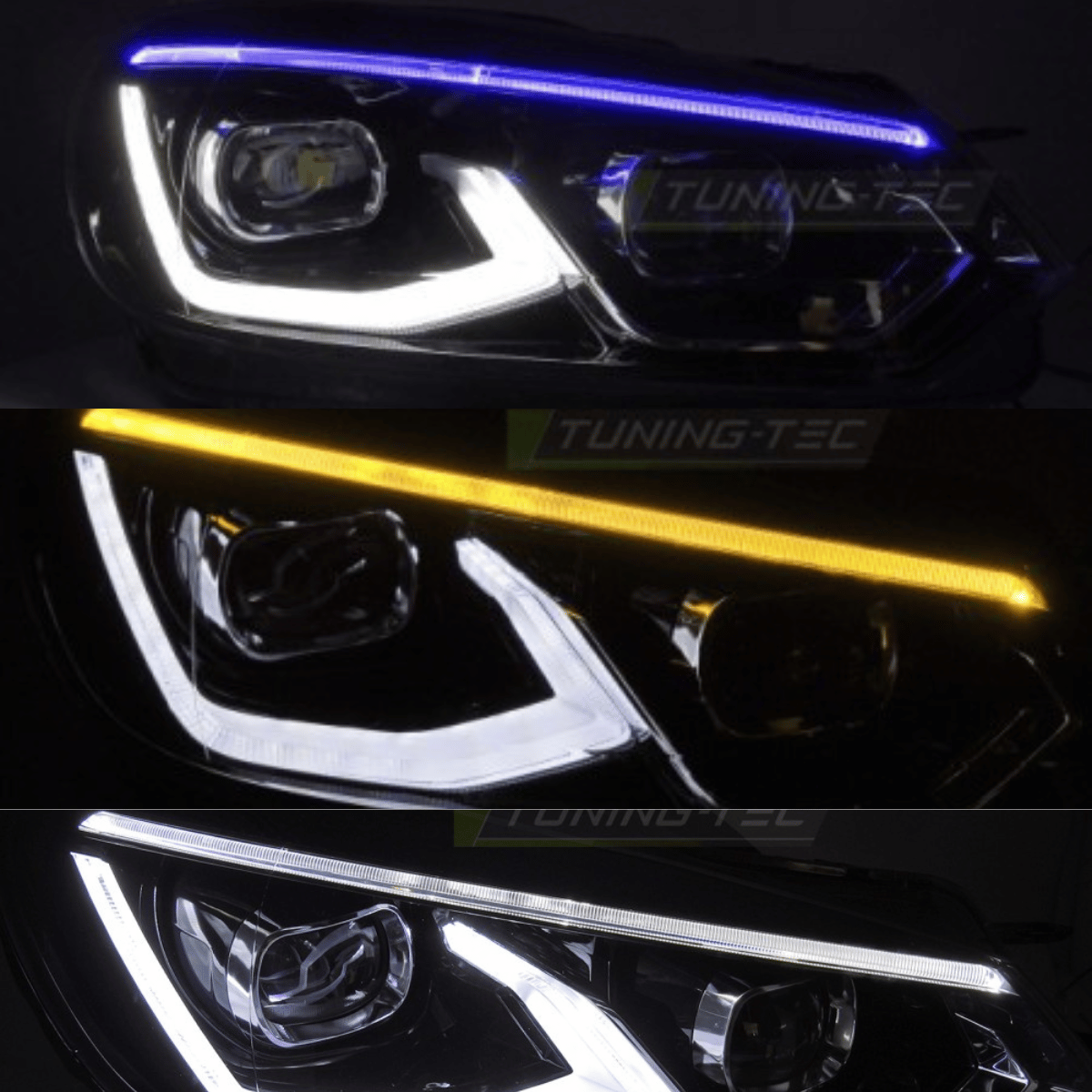 Voll LED Scheinwerfer Set Schwarz für VW Golf 6 VI 2008–2013 Hatchback & Variant mit Welcome Light