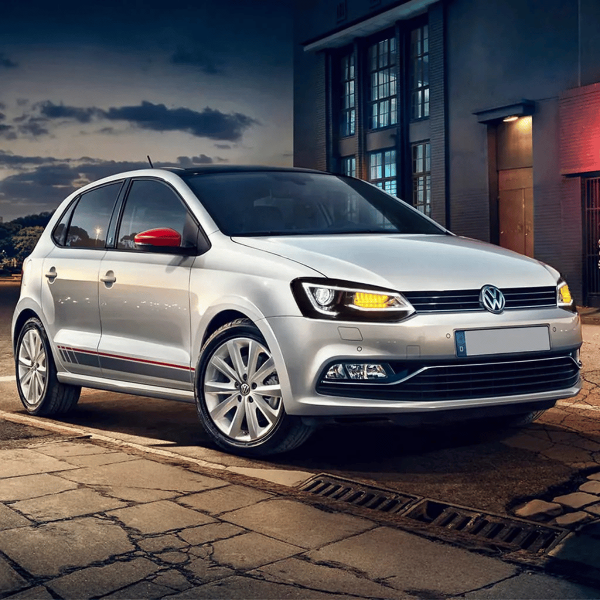 LED Scheinwerfer Set Schwarz für VW Polo V 6R 6C Hatchback 2009–2017 mit Dynamischen Blinkern