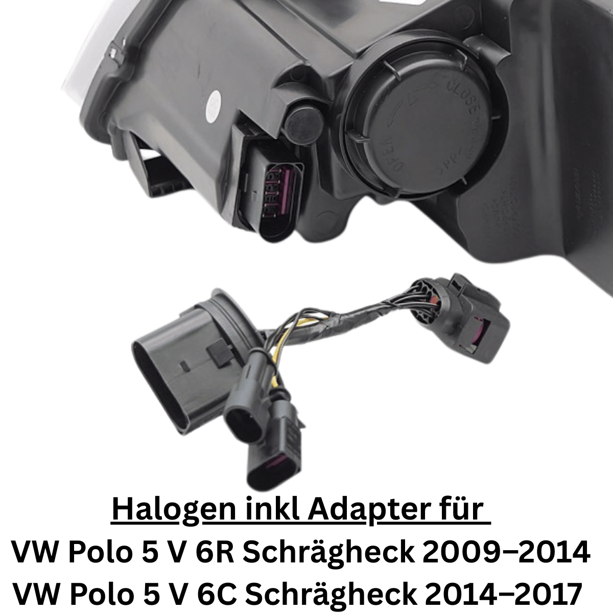 LED Scheinwerfer Set Schwarz für VW Polo V 6R 6C Hatchback 2009–2017 mit Dynamischen Blinkern