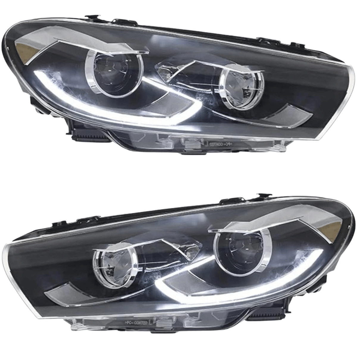 Voll LED Scheinwerfer Set für VW Scirocco III 2008–2014 Tagfahrlicht Schwarz