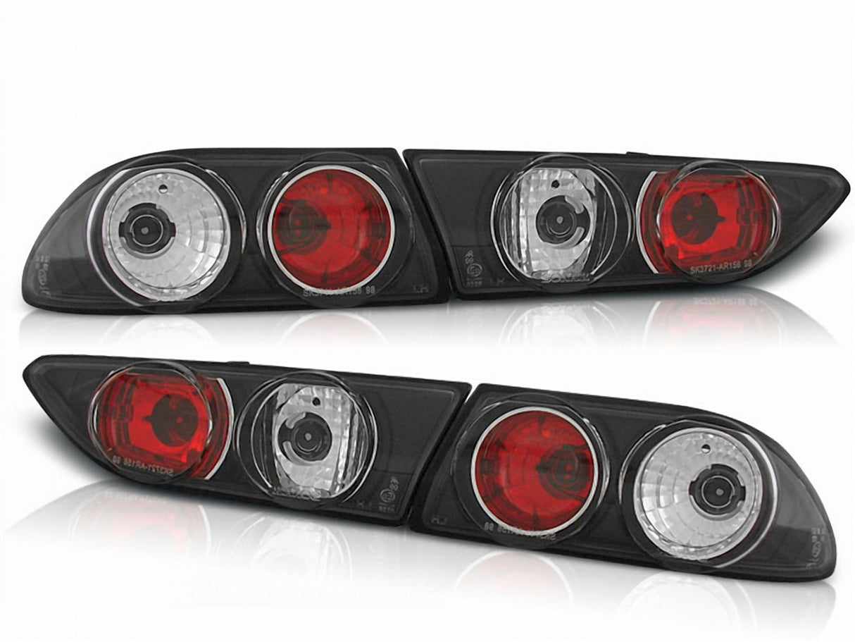 Schwarze Rückleuchten Set für Alfa Romeo 156 1997-2003, LED Rücklichter Tuning