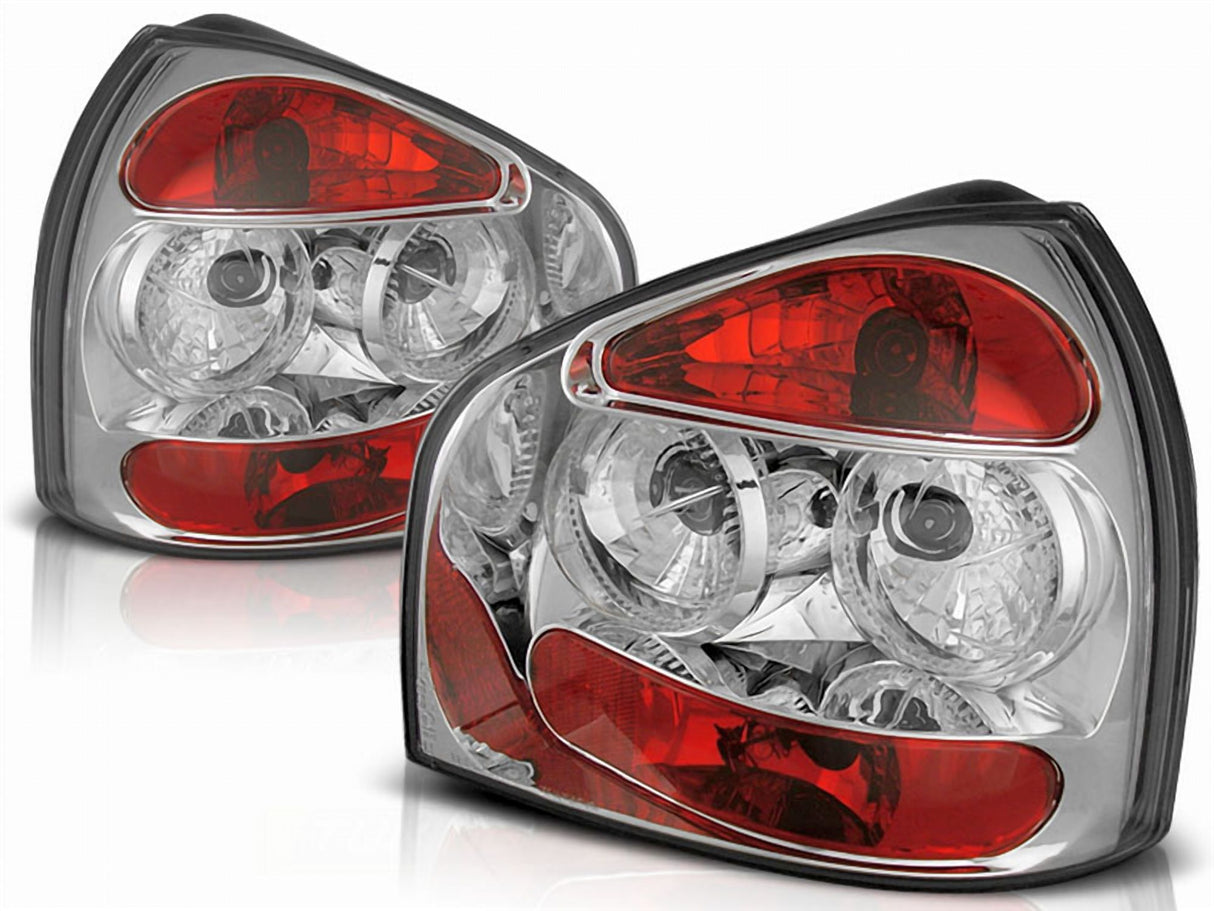Chrom Rückleuchten Set für Audi A3 8L 1996-2000, LED Tuning Zubehör