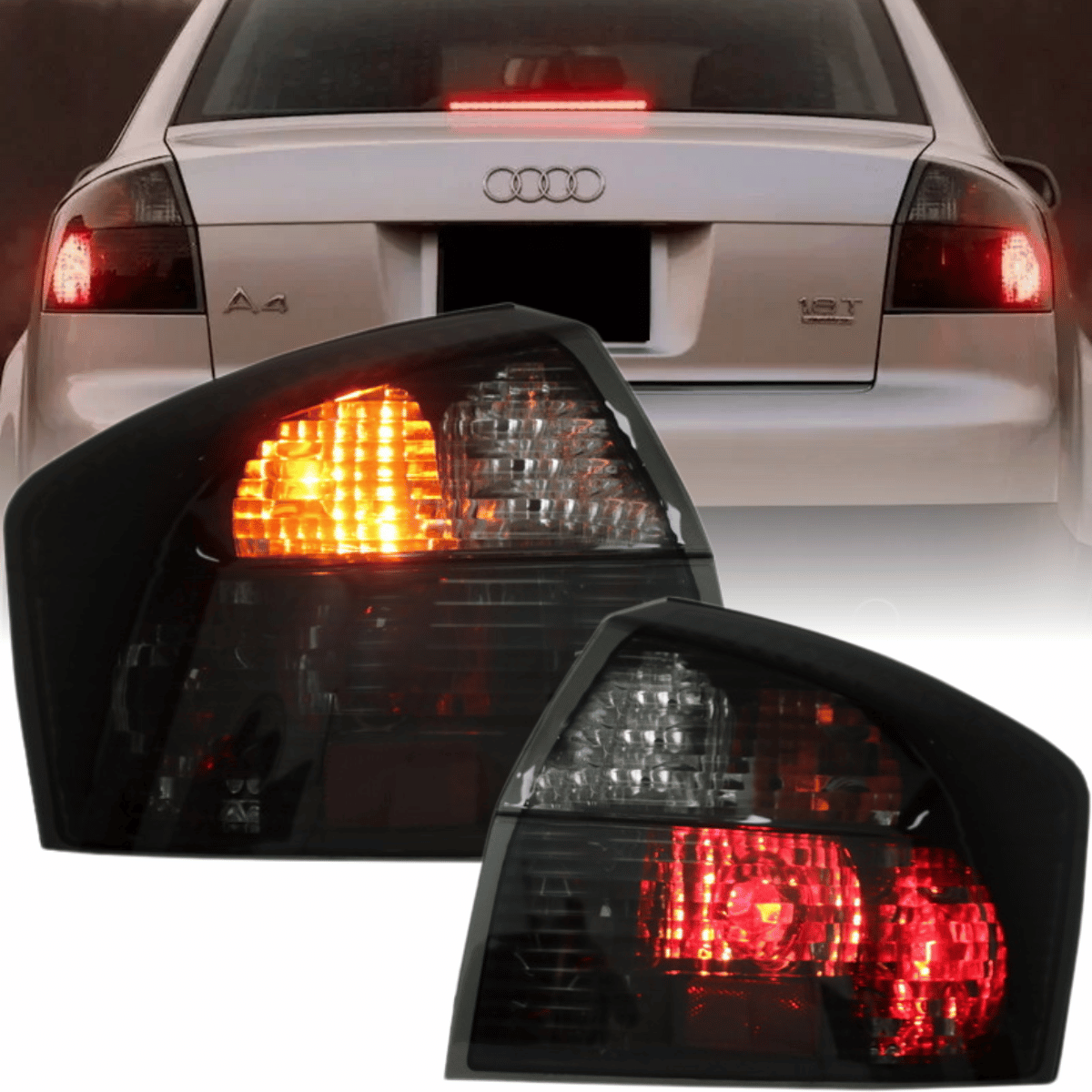 Halogen Rückleuchten Set in Smoke für Audi A4 B6 Limousine 2000–2004